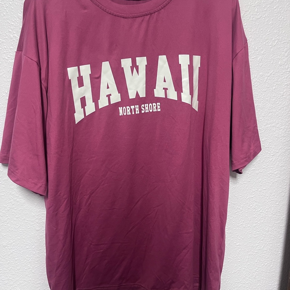 SHEIN Pink Hawaii Graphic Tee